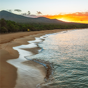 Hawaii beach during sunset