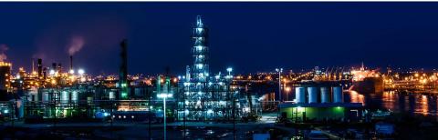 outside of a refinery 